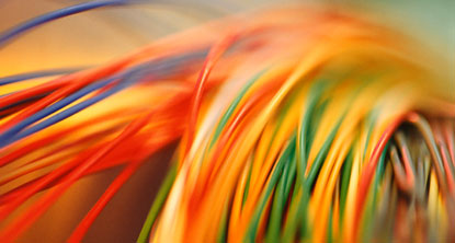 Small bundle of colorful wires