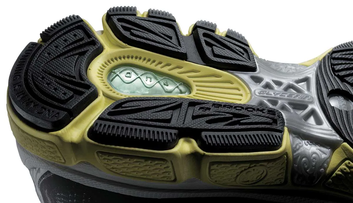 Brooks running shoe upside down