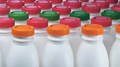 Drinkable yogurt bottles
