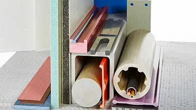 Group of composite rods and panels