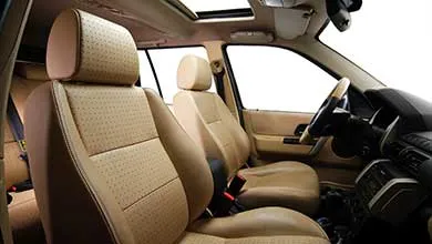 Tan interior of car
