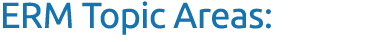 ERM Topic Areas: 